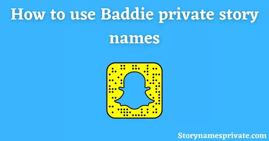 How to use Baddie private story names